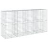 vidaXL Gabionkurv med deksel 400x100x200 cm galvanisert jern