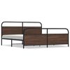 vidaXL Sengeramme i metall uten madrass brun eik 183x213 cm