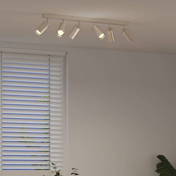 vidaXL Takspot med s&oslash;kelys Nikkel 73 x 5,5 x 16,5 cm Metall