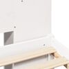 vidaXL Seng med bokhylle uten madrass hvit 150x200 cm heltre furu