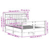 vidaXL Seng med bokhylle uten madrass voksbrun 150x200 cm heltre furu