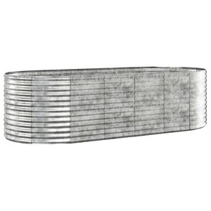 vidaXL H&oslash;ybed galvanisert st&aring;l 249x100x68 cm s&oslash;lv