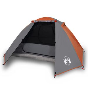 vidaXL Kuppeltelt for camping 2 personer oransje vanntett