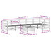 vidaXL Hagesofasett 7 deler impregnert furu
