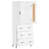 vidaXL Highboard hvit 69,5x34x180 cm konstruert tre
