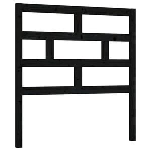 vidaXL Sengegavl svart 81x4x100 cm heltre furu