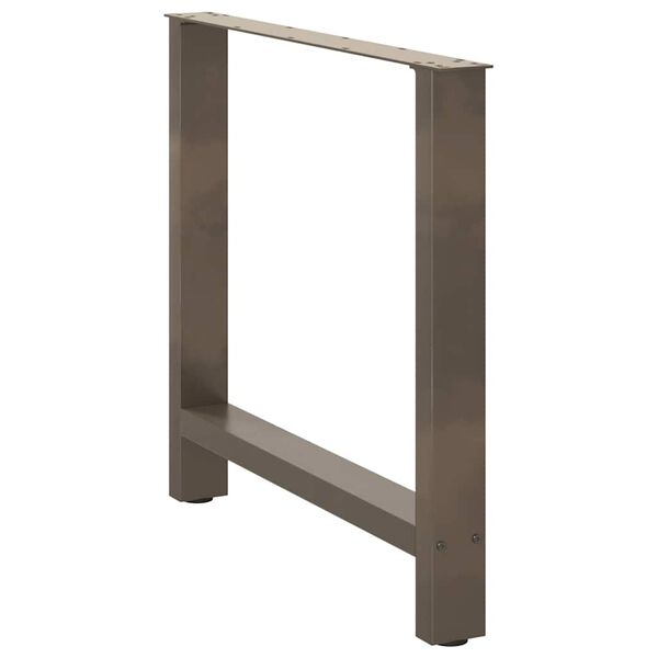 vidaXL Spisebordben naturst&aring;l 2 stk 70x(72-73) cm st&aring;l