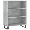 vidaXL Highboard betonggr&aring; 69,5x34x180 cm konstruert tre