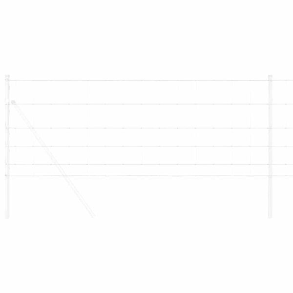 vidaXL Jordegjerde s&oslash;lv 25 x 0,8 m Galvanisert st&aring;l