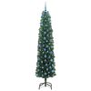 vidaXL Kunstig juletre med 300 LED gr&oslash;nn 240 cm PVC og st&aring;l og plast