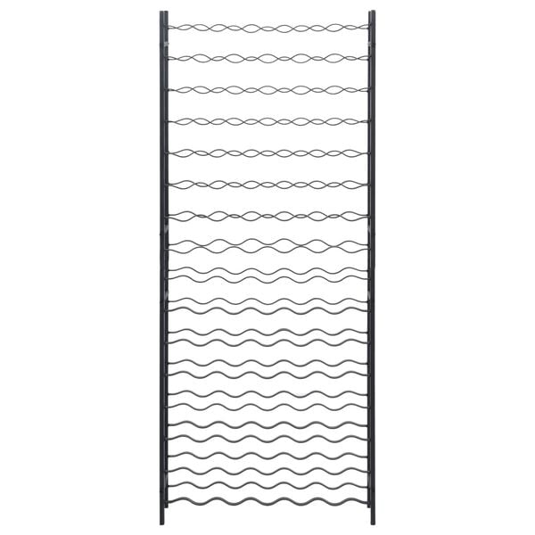 vidaXL Vinstativ for 96 flasker svart jern