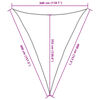 vidaXL Solseil 160 g/m&sup2; antrasitt 3x4x4 m HDPE