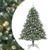 vidaXL Kunstig juletre med 300 LED gr&oslash;nn 180 cm PVC og plast og st&aring;l
