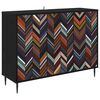 vidaXL Serviesskap OMMEN Svart eik 102 x 33 x 76 cm Konstruert tre
