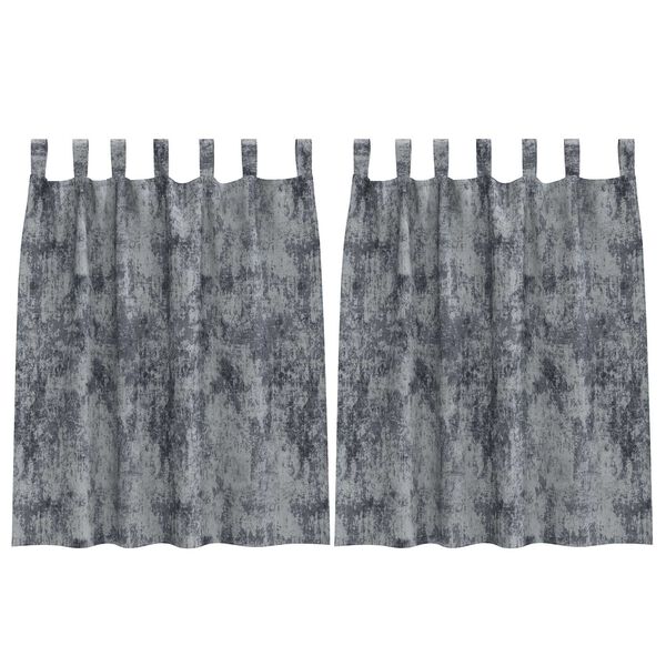 vidaXL Fløyel Gardiner med gardiner 2 pcs Sølvgrå 140 x 140 cm Fløyel