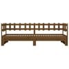 vidaXL Uttrekkbar dagseng honningbrun 2x(80x200) cm heltre furu