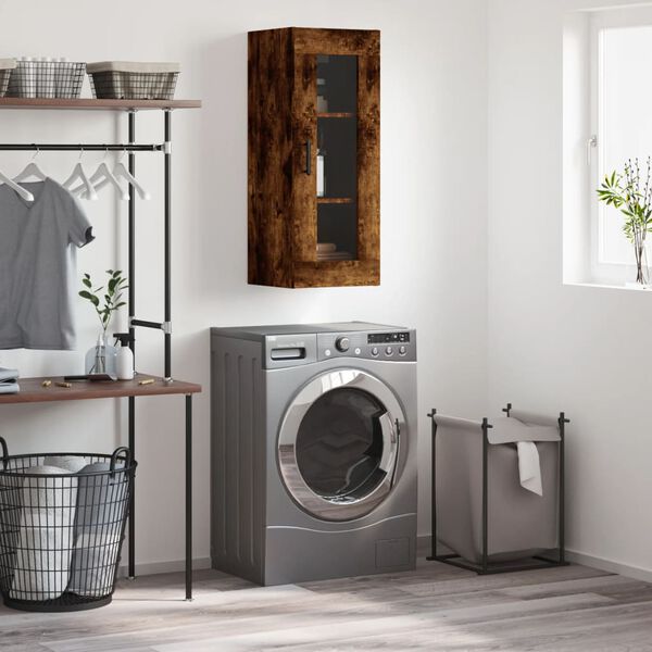 vidaXL Veggskap r&oslash;kt eik 34,5x34x90 cm