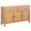 vidaXL Serviesskap Brun 112 x 33,5 x 70 cm Solid eik