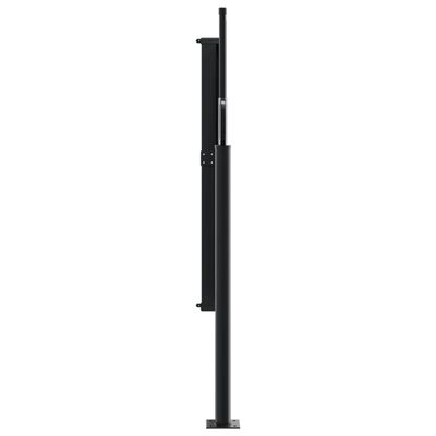 vidaXL Uttrekkbar sidemarkise svart 140x500 cm