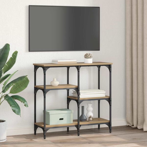 vidaXL Konsollbord Artisan Eik 80 x 29 x 75 cm Konstruert tre