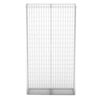 vidaXL Hagegabionvegg med glasstein og LED-lampe 85x30x200 cm