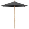 vidaXL Hageparasol &Oslash; 240 x 237 cm Solid Eucalyptus Tre Antrasitt