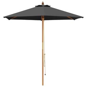 vidaXL Hageparasol &Oslash; 240 x 237 cm Solid Eucalyptus Tre Antrasitt