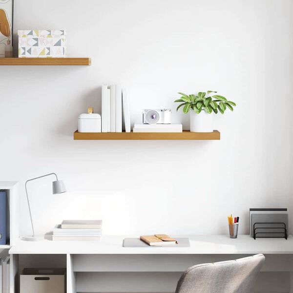 vidaXL Vegghylle Veggmontert Beige 80 x 23,5 x 4 cm Konstruert tre