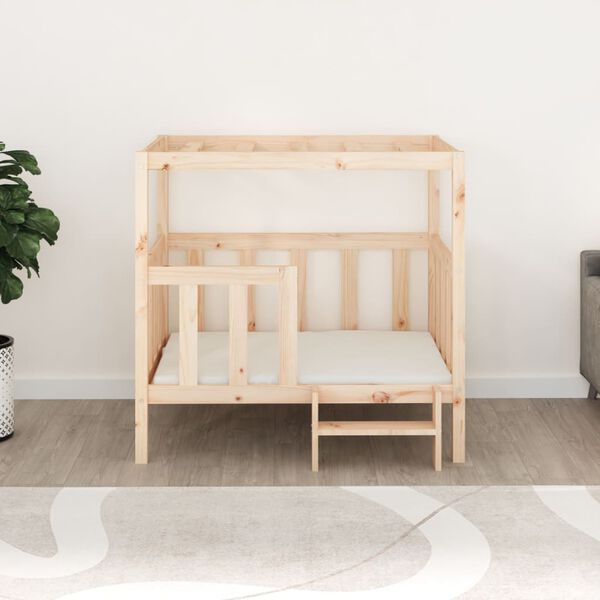 vidaXL Hundeseng 105,5x83,5x100 cm heltre furu