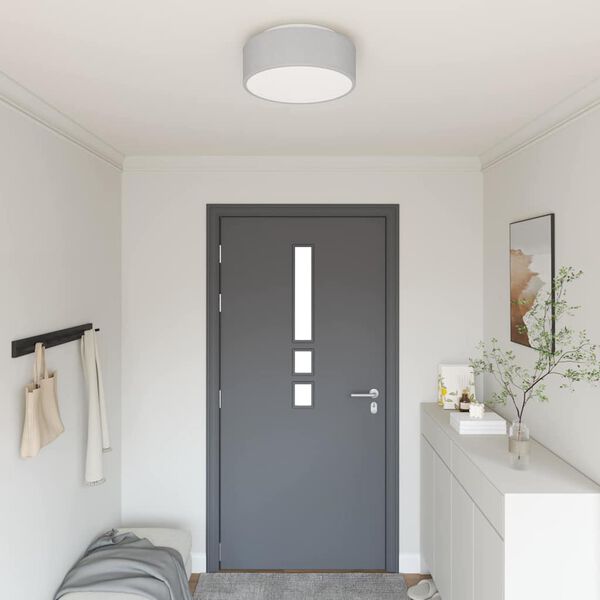 vidaXL Taklampe med s&oslash;kelys Gr&aring; 38 x 38 x 13,5 cm stoff