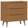 vidaXL Kommode MOLDE Karamell 80 x 40 x 80 cm Heltre furu