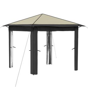 vidaXL Gazebo uten sidevegg 2,6 x 2,6 m Krem og Antrasitt