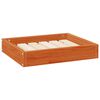 vidaXL Hundeseng Vokset Brun 51,5 x 44 x 9 cm Massiv furu