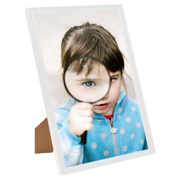 vidaXL Fotorammekollasje for bord 3 stk hvit 18x24 cm MDF