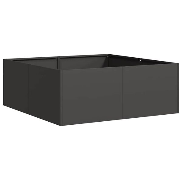 vidaXL Plantekasse svart 80x80x30 cm st&aring;l