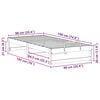 vidaXL Sengestamme Hvit 90 x 190 cm Massiv furu