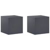 vidaXL Planteholder 2 pcs Antrasitt 40 x 40 x 40 cm Galvanisert st&aring;l