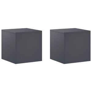 vidaXL Planteholder 2 pcs Antrasitt 40 x 40 x 40 cm Galvanisert st&aring;l