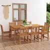 vidaXL 9-delers hagespisesett 200x100 cm heltre teak