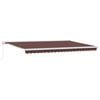 vidaXL Manuell uttrekkbar markise brun 500x300 cm