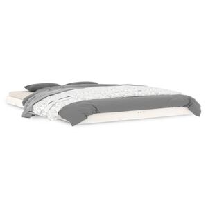 vidaXL Sengeramme hvit 140x200 cm heltre furu