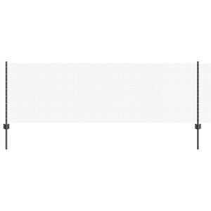 vidaXL Sveiset tr&aring;dgjerde med stolper 50 x 0,8 m PVC-belagt st&aring;l Gr&aring;
