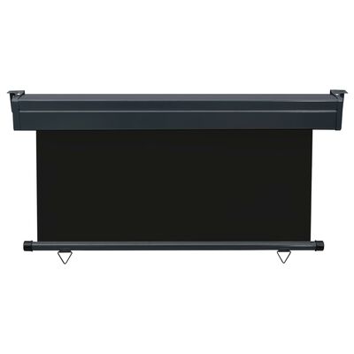 vidaXL Sidemarkise for balkong 140x250 cm svart