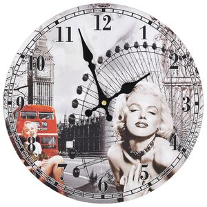 vidaXL Veggklokke vintage Marilyn Monroe 30 cm