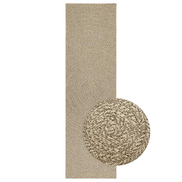 vidaXL Teppe ZIZUR beige 80x250 cm jute-utseende innend&oslash;rs og utend&oslash;rs