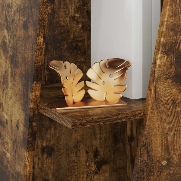 vidaXL Sidehylle R&oslash;kt eik 33 x 32 x 70,5 cm Konstruert tre