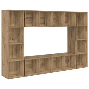 vidaXL TV-benksett 4 pcs Brun 37 x 37 x 142,5 cm Konstruert tre