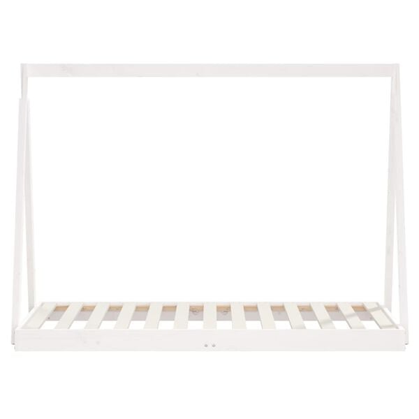 vidaXL Barnesengeramme hvit 80x160 cm heltre furu