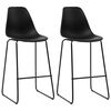 vidaXL Barstoler 2 stk svart plast