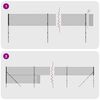 vidaXL Nettinggjerde med flens antrasitt 1,6x10 m